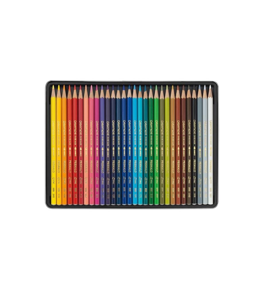 CARAN D'ACHE - Crayons de couleur Prismalo 30 pièces