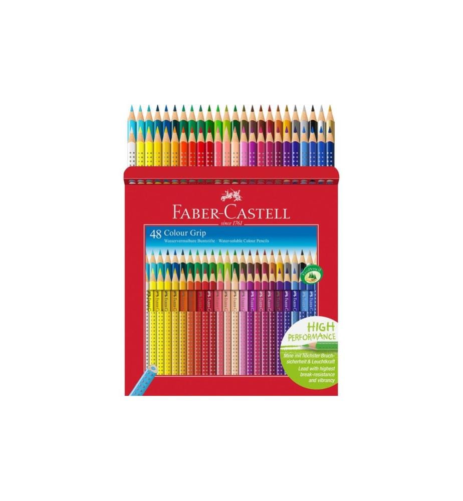 Faber-Castell Crayons de couleur Colour Grip Etui carton de 48