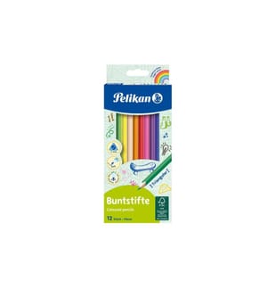 PELIKAN - Farbstifte dreikant Dünn, 12er-Set