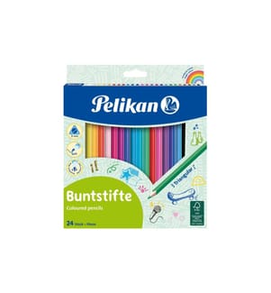 PELIKAN - Farbstifte dreikant Dünn, 24er-Set