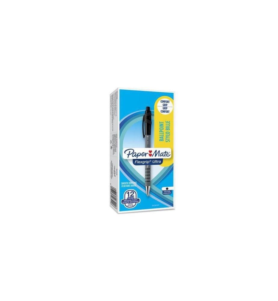 PAPER MATE - Stylo bille Flexgrip Ultra 1 mm, Noir