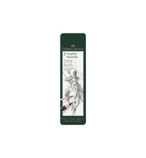 Faber-Castell Crayon Graphite 5 pièces dans un étui métallique