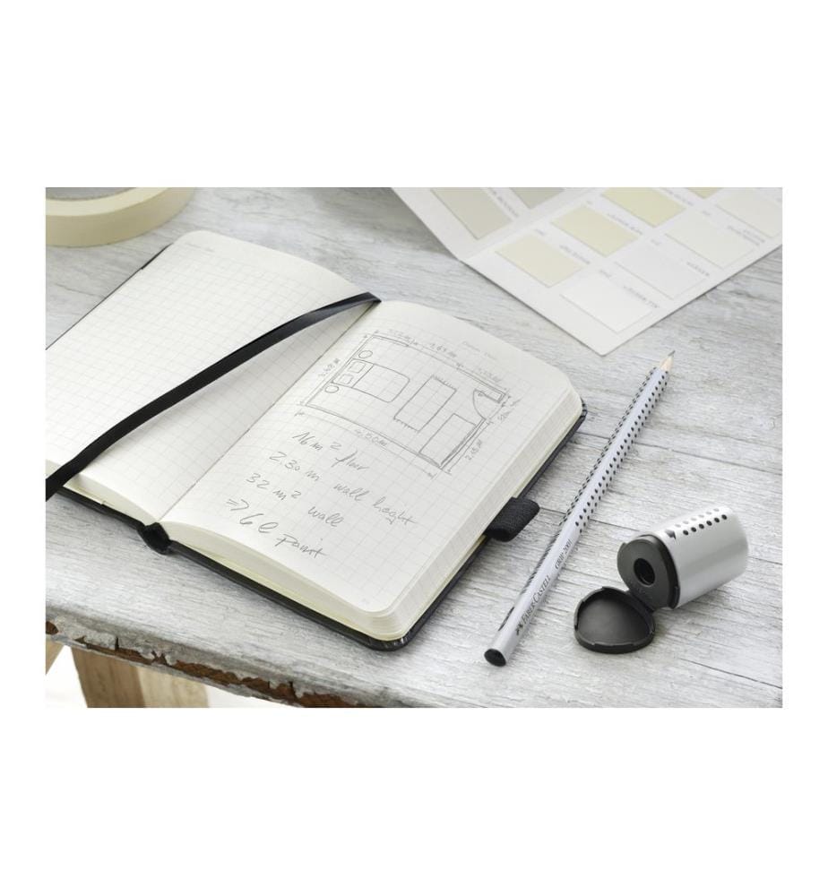 Faber-Castell Taille-crayon Grip 2001 Mini Manuel, Noir/Argenté