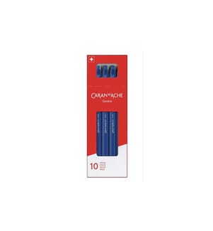 CARAN D'ACHE - Kugelschreiber 825 Blau, 10 Stück