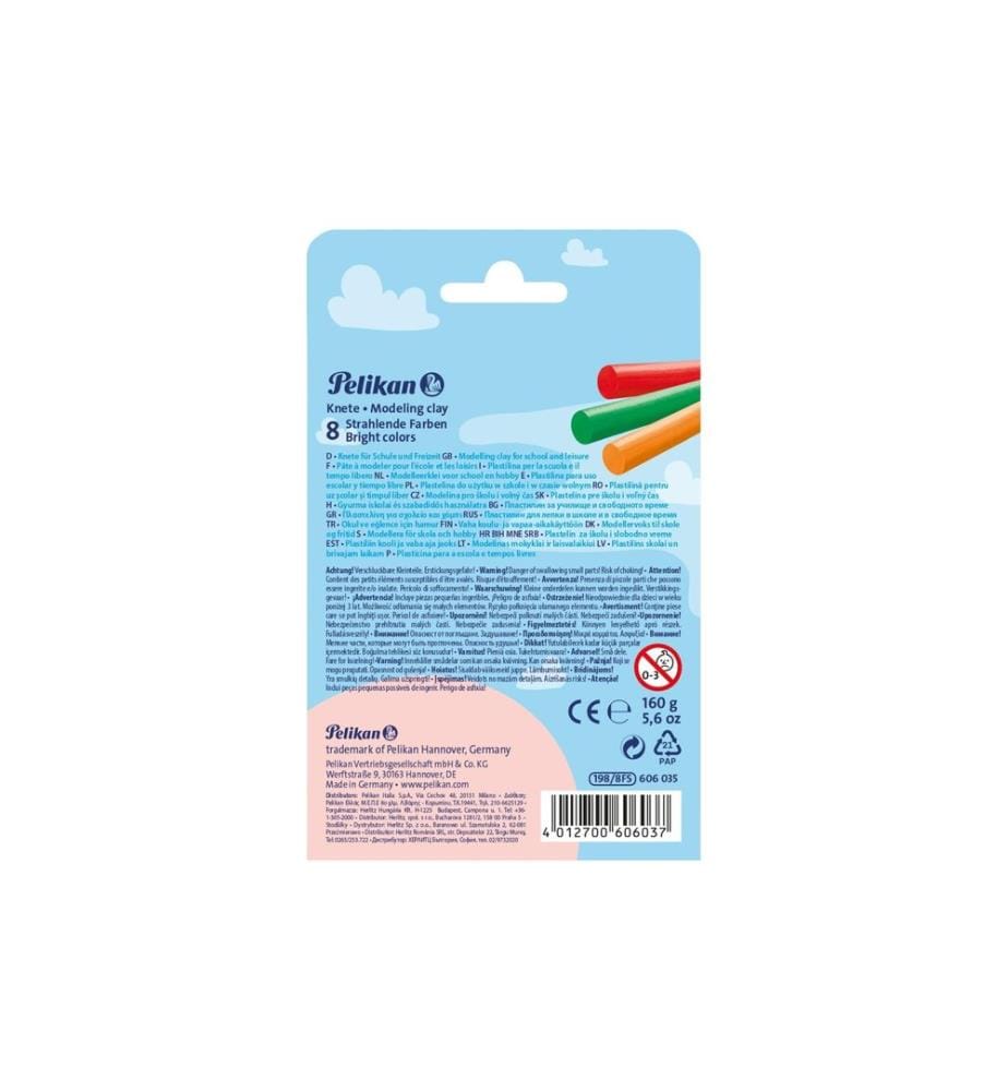 PELIKAN - Plasticine Creaplast 8 couleurs
