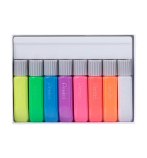 PENTEL - Peinture pour textile Kit de couleurs 8-Fluo
