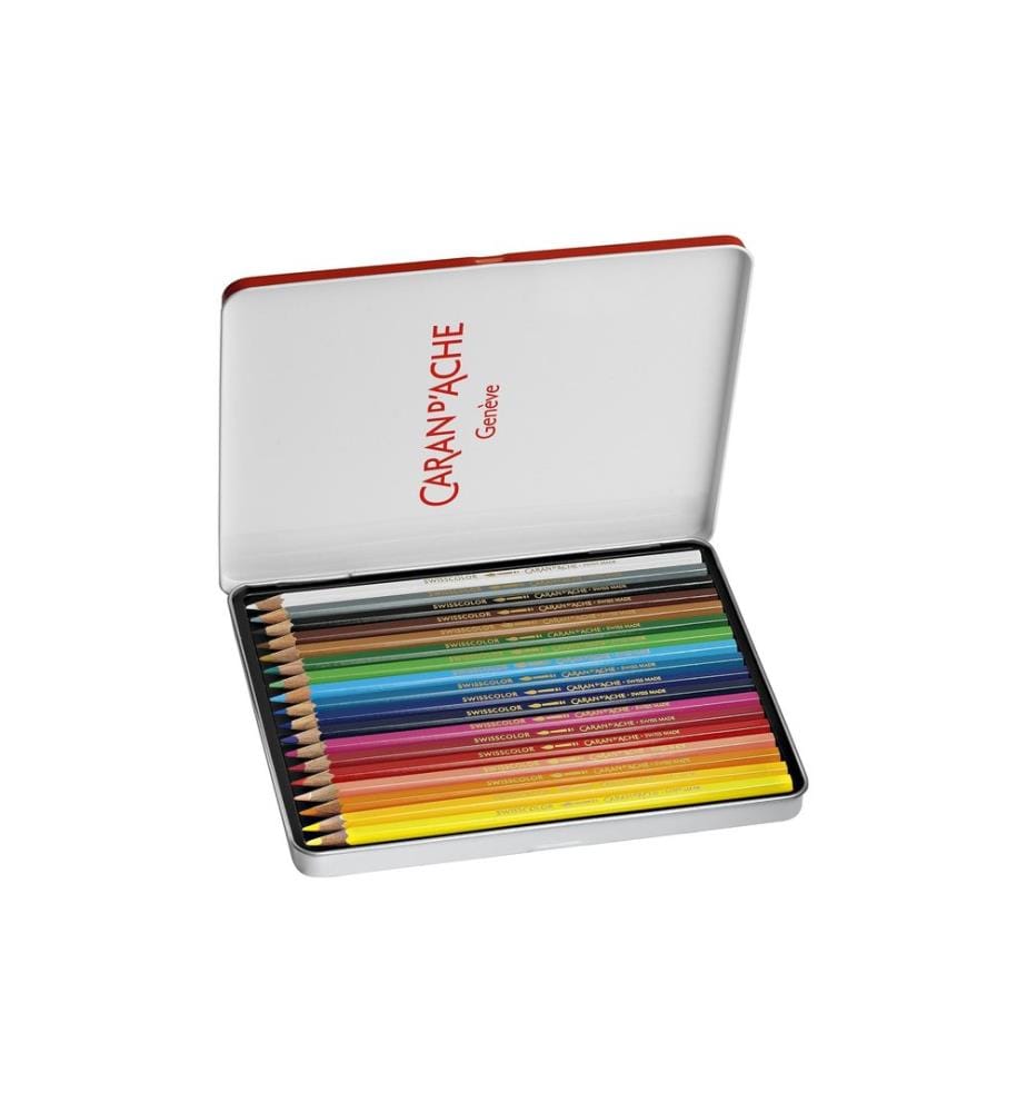 CARAN D'ACHE - Aquarellfarbstifte Swisscolor 18 Stück