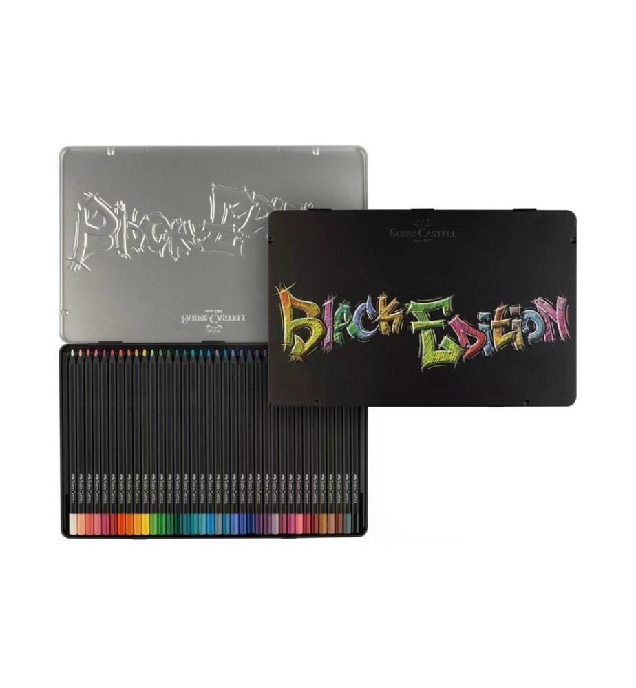 Faber-Castell Crayons de couleur Black Edition 36 pièces