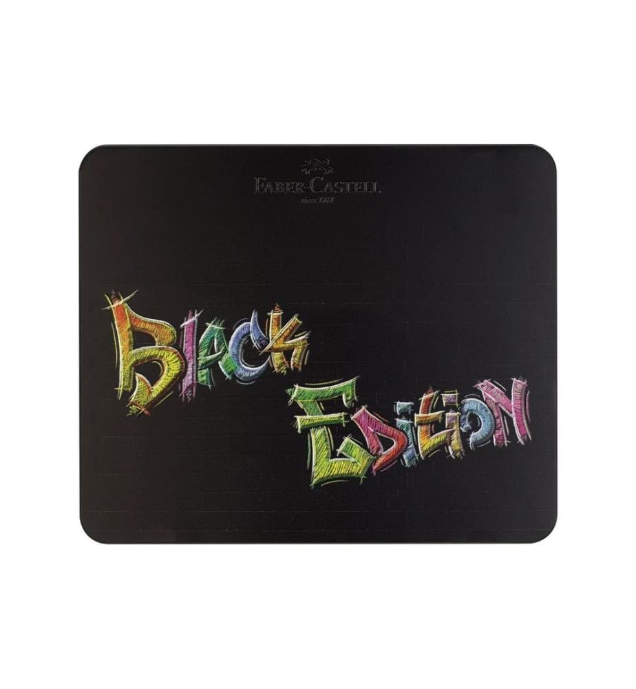Faber-Castell Crayons de couleur Black Edition 100 pièces