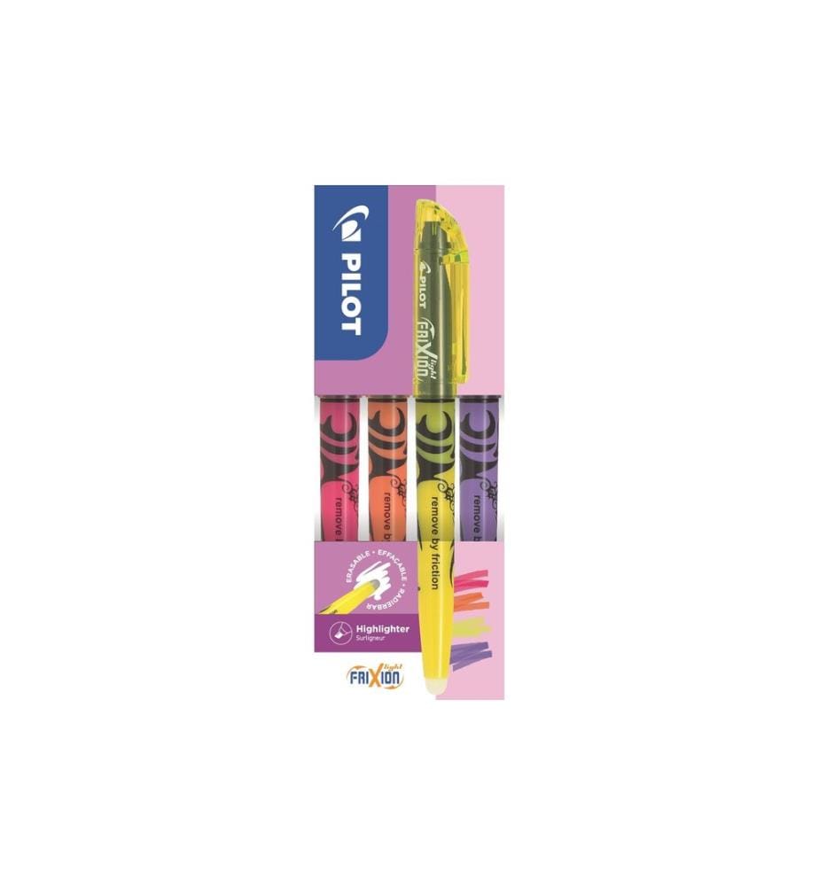 PILOT - Surligneur Frixion Light 4 pièces