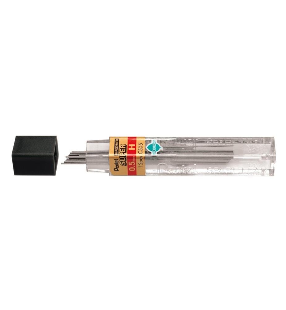 PENTEL - Mine de crayon Hi-Polymer Super 0.5 mm, H