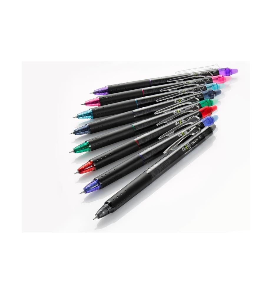 PILOT - Stylo à bille roulante FriXion ball Clicker 0.25 mm, noir