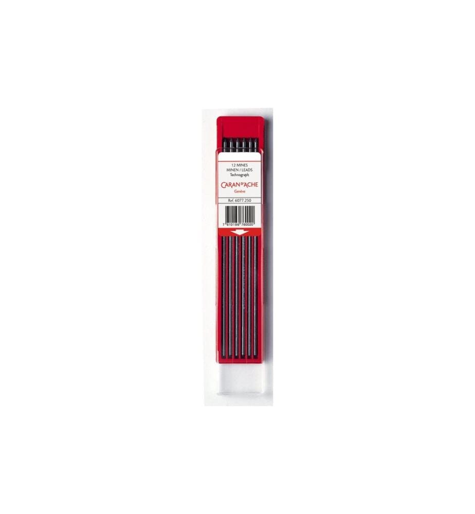CARAN D'ACHE - Mine de crayon Technograph 2 mm, Gris, B