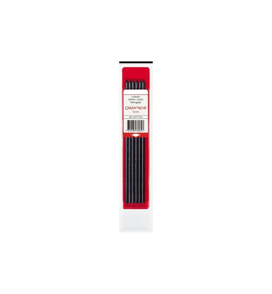 CARAN D'ACHE - Mine de crayon Technograph 3 mm, Gris, HB