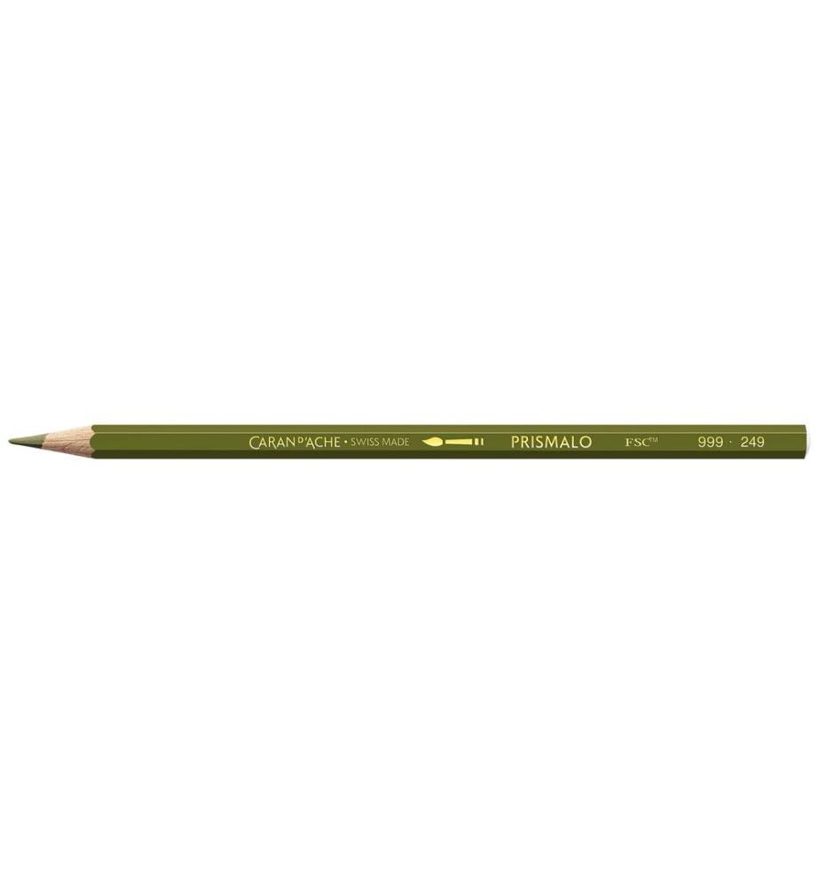CARAN D'ACHE - Crayons de couleur Prismalo 3 mm, 1 pièce, Vert olive