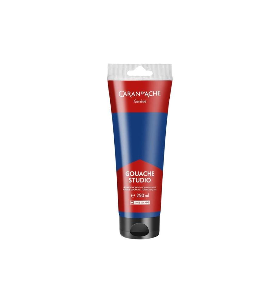CARAN D'ACHE - Peinture à l'eau Gouache Studio 250 ml, Cyan