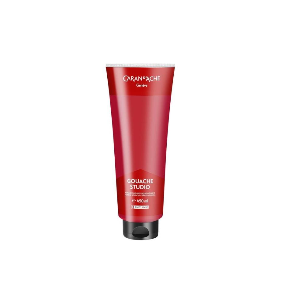 CARAN D'ACHE - Peinture à l'eau Gouache Studio 450 ml, Rouge