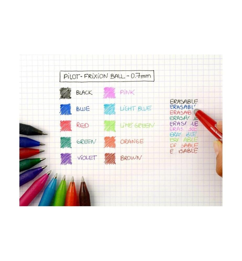 PILOT - Stylo à bille roulante FriXion 0.7 mm, Violet
