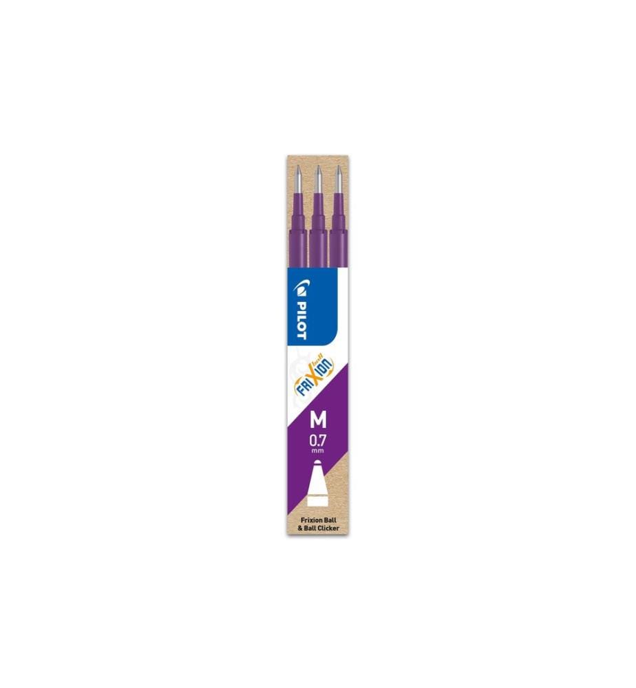 PILOT - Patrone Frixion Refill 3 Stück, Violett, 0.7 mm