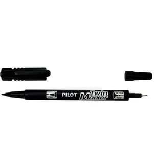 PILOT - Permanent-Marker Twin Marker Slim Schwarz