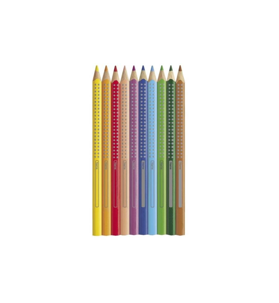 Faber-Castell Crayons de couleur Jumbo Grip 12 pièces