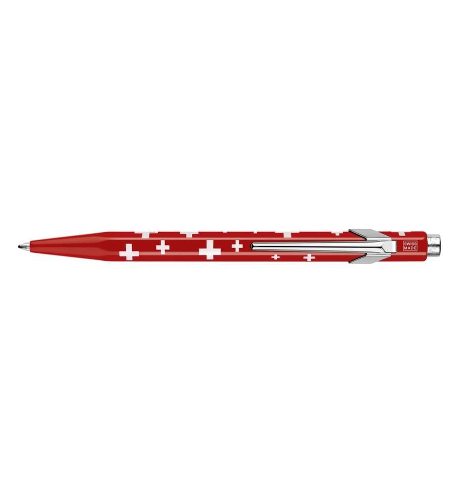CARAN D'ACHE - Stylo bille 849 Suisse, moyen (M), Croix suisse