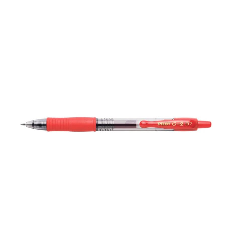 PILOT - Stylo à encre gel G-2 0,7 mm, Rouge