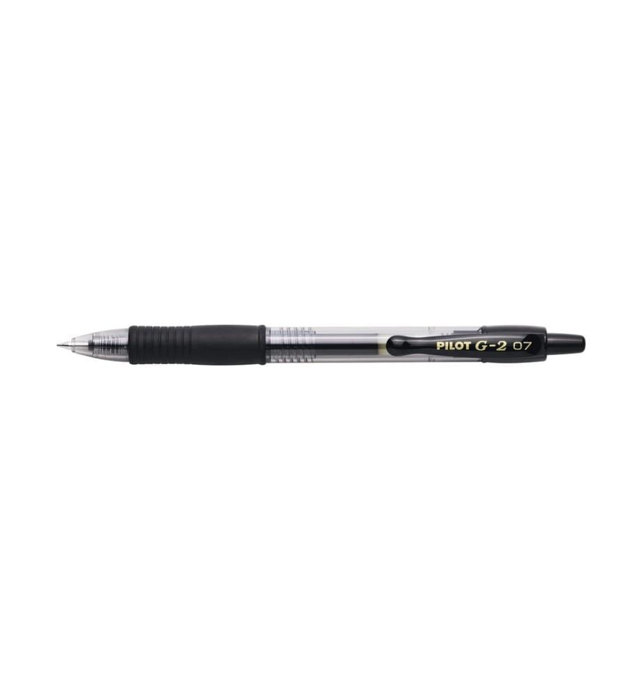 PILOT - Stylo à encre gel G-2 0,7 mm, Noir