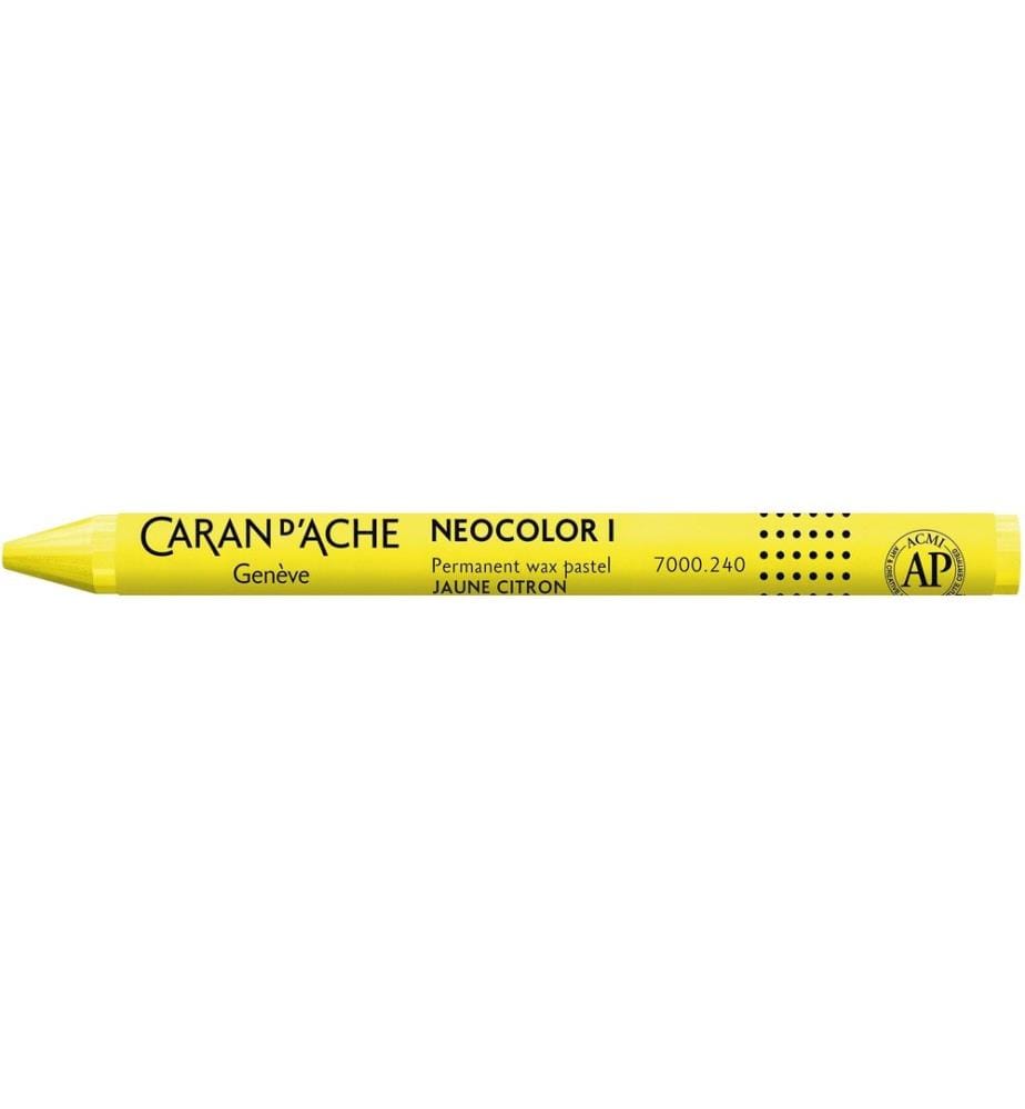 CARAN D'ACHE - Wachsmalstifte Neocolor 1 wasserfest Zitronengelb