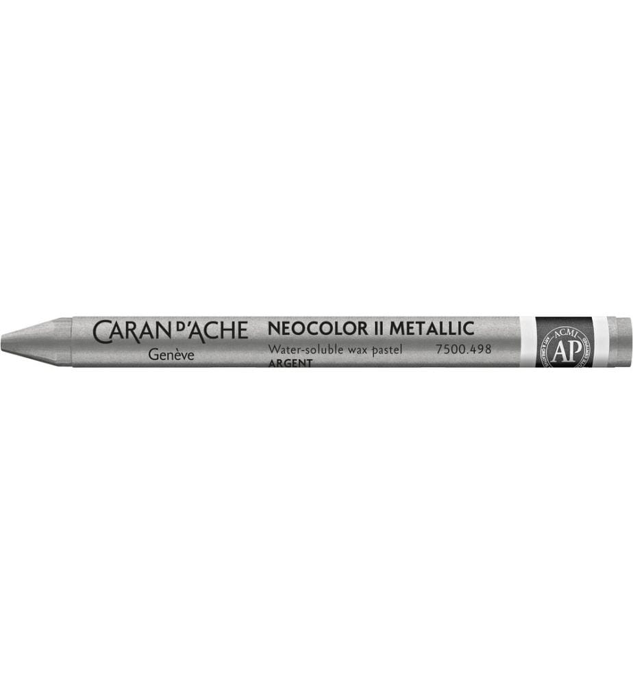 CARAN D'ACHE - Wachsmalstifte Neocolor 2 wasservermalbar Silber