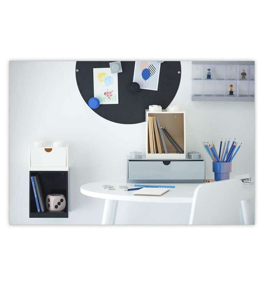 Regal mit 4 Blöcken - 159 x 159 x 211 mm - Weiss