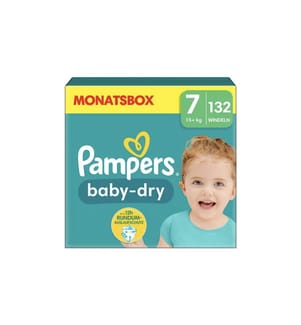 Baby-Dry - Grösse 7 (15+ kg) - Satz von 132 Windeln