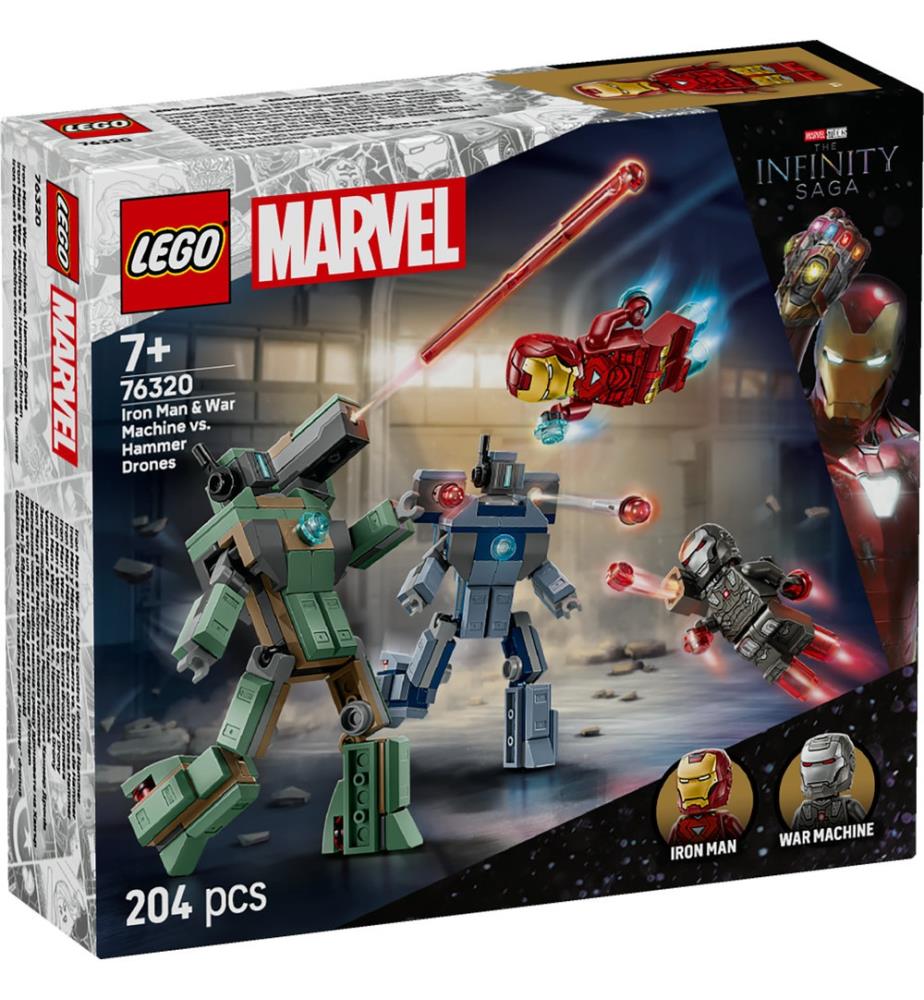 LEGO® 76320 - Iron Man und War Machine gegen Hammers Drohnen