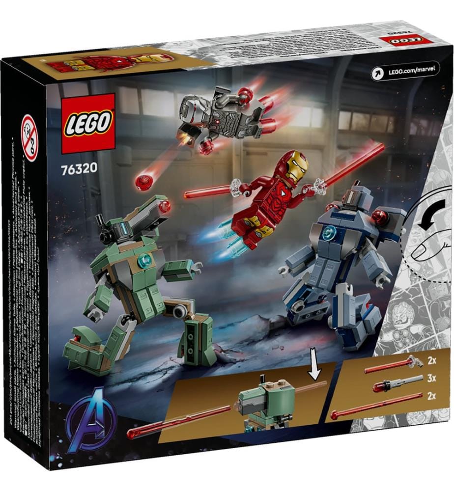 LEGO® 76320 - Iron Man und War Machine gegen Hammers Drohnen