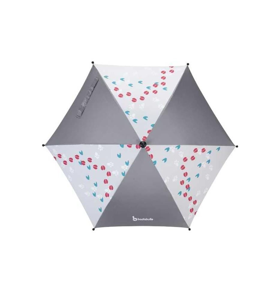 Sonnenschirm Anti-Uv 50+ - Grau und Weiss