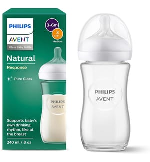 Philips Avent Natural Response Babyflasche aus Glas, 240 ml"