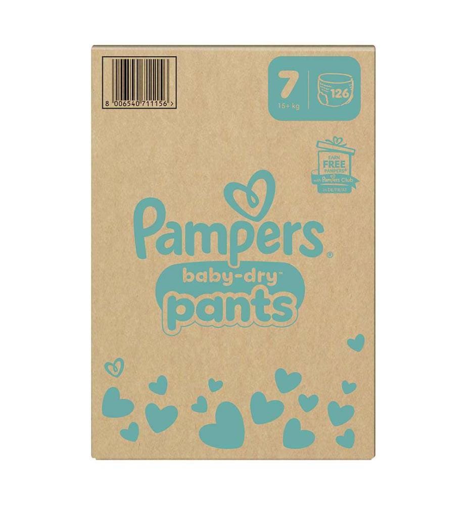 Baby-Dry Pants - Grösse 7 (17+kg) - Set mit 126 Windeln