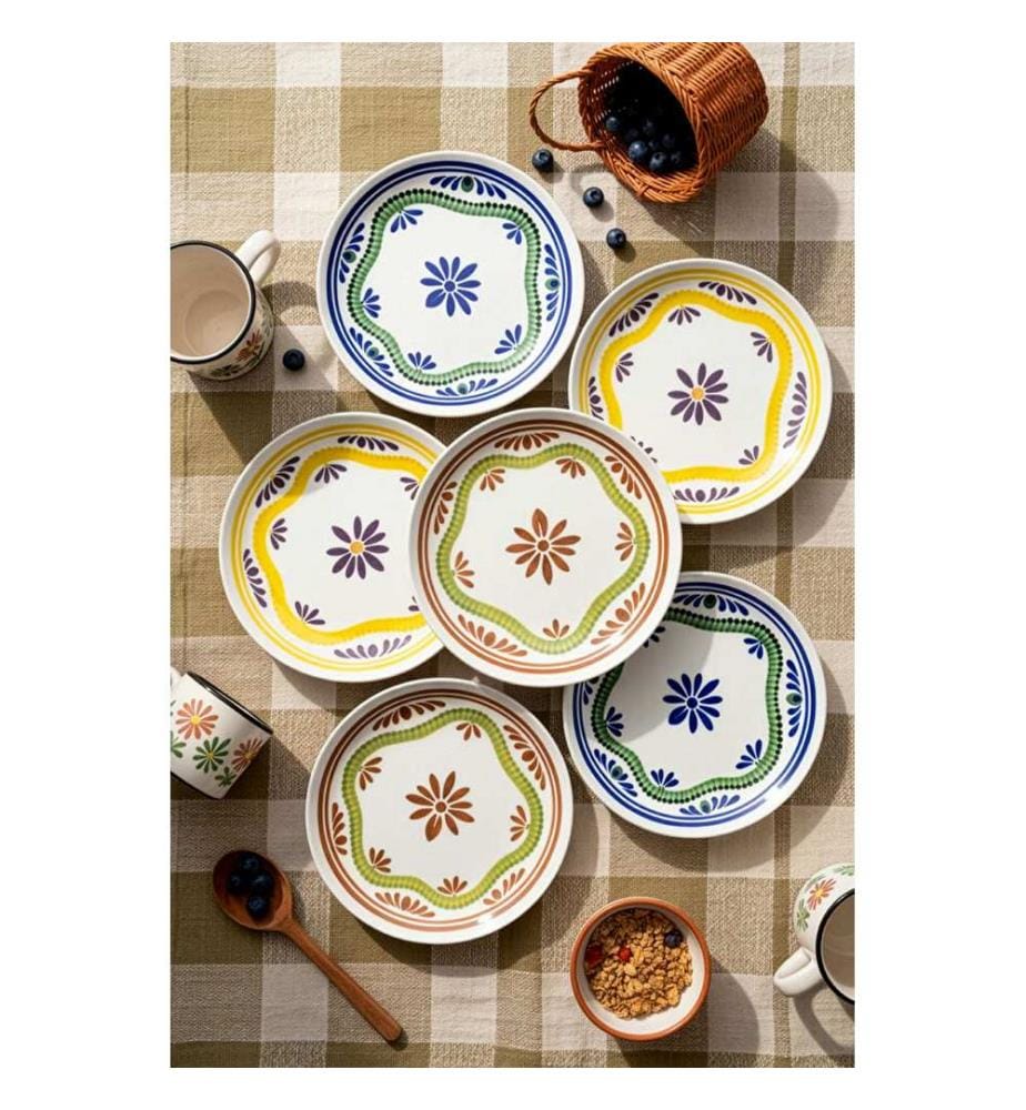 6er-Set Dessertteller – mehrfarbig
