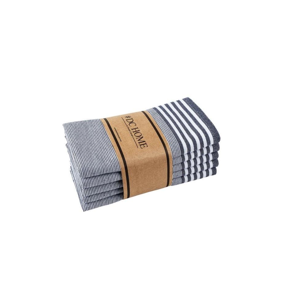 Lot de 5 essuie-mains - Bleu foncé