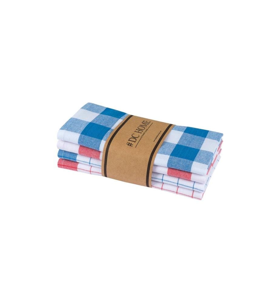 4er-Pack Küchenpapier – Blau und Rot