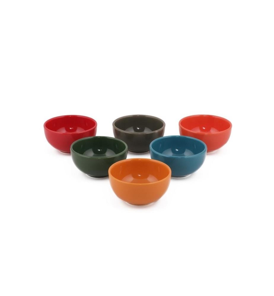 6er-Set Keramikschalen – mehrfarbig