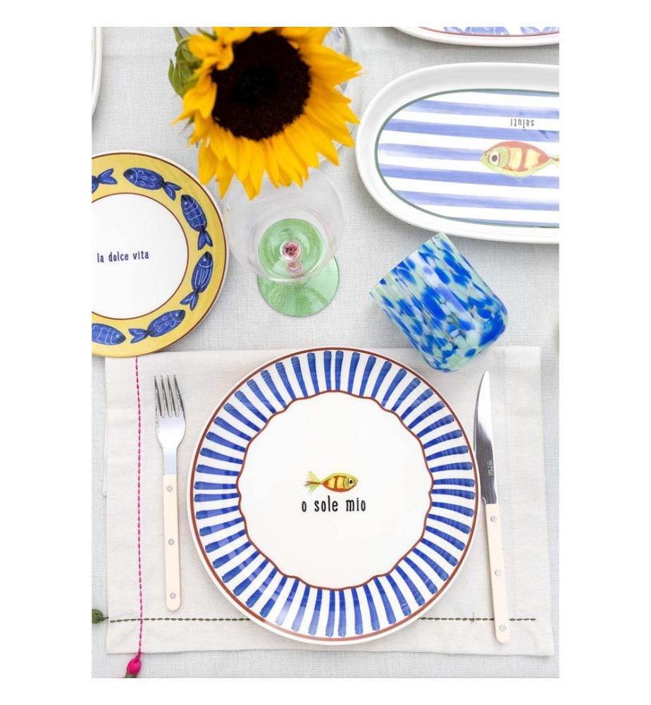 Lot de 6 assiettes de service - Bleu