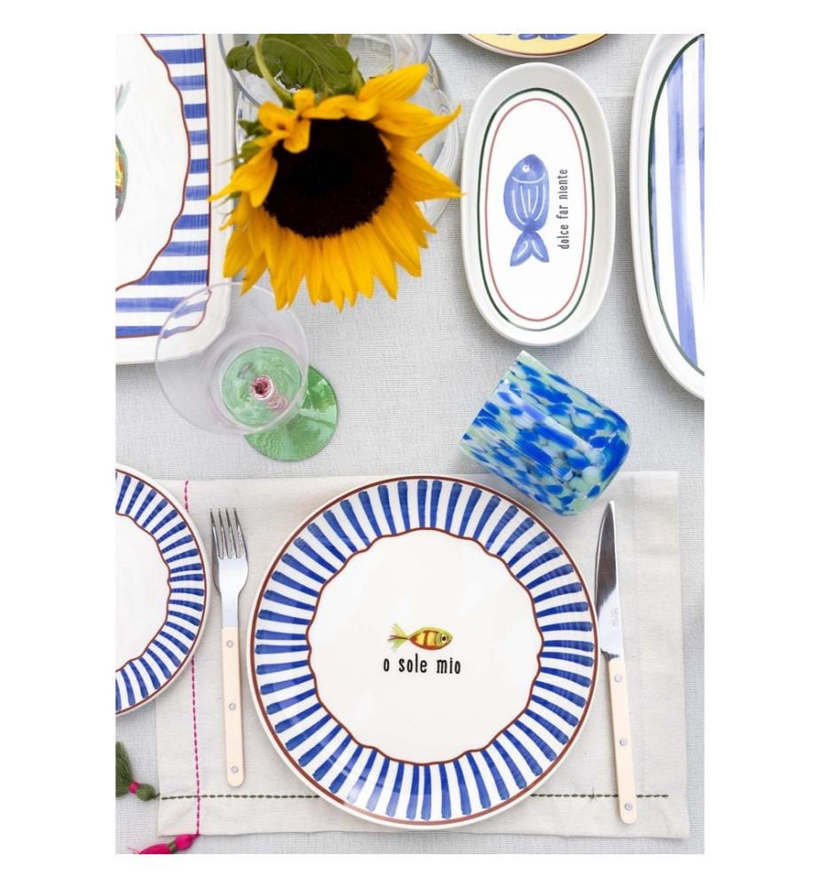 Lot de 6 assiettes de service - Bleu