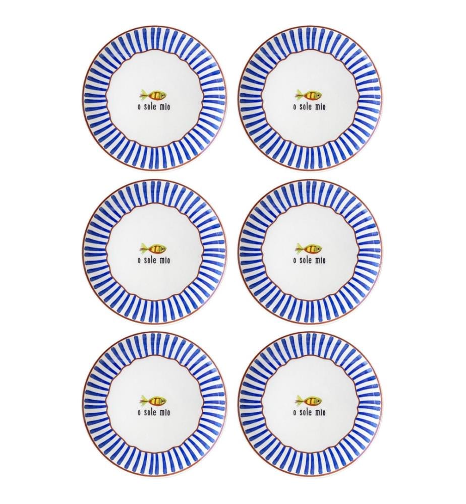 Lot de 6 assiettes de service - Bleu