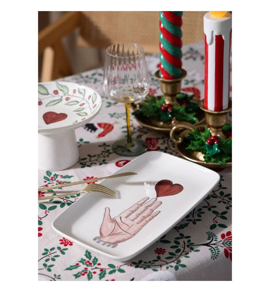 Tablett – Weiss, Rot und Blau