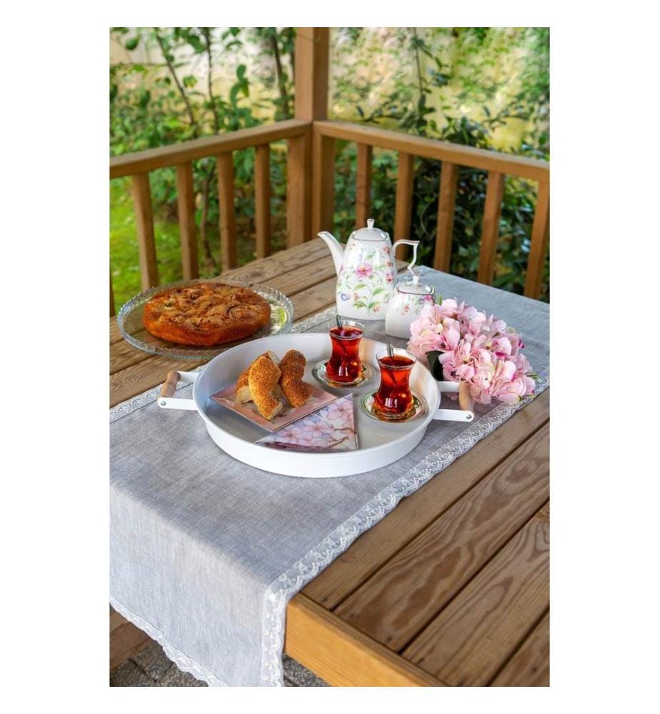 3er-Set Tabletts – Weiss
