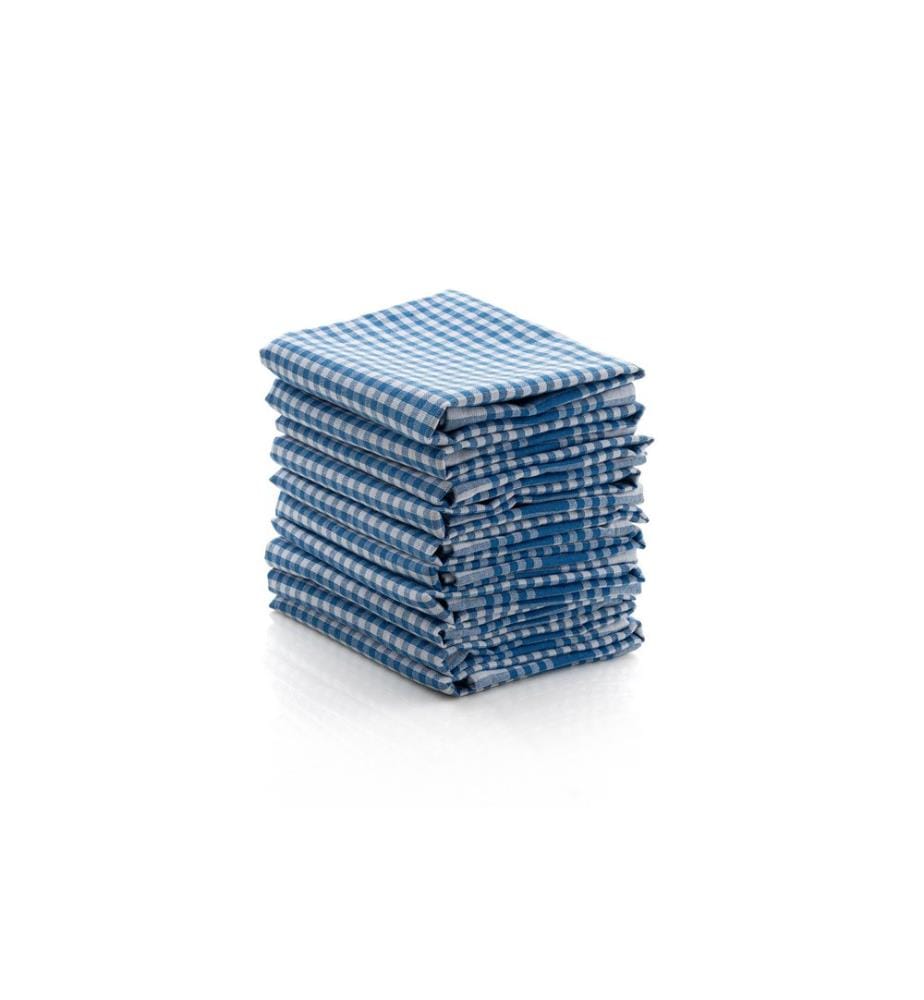 10er-Pack Handtücher – Blau und Weiss