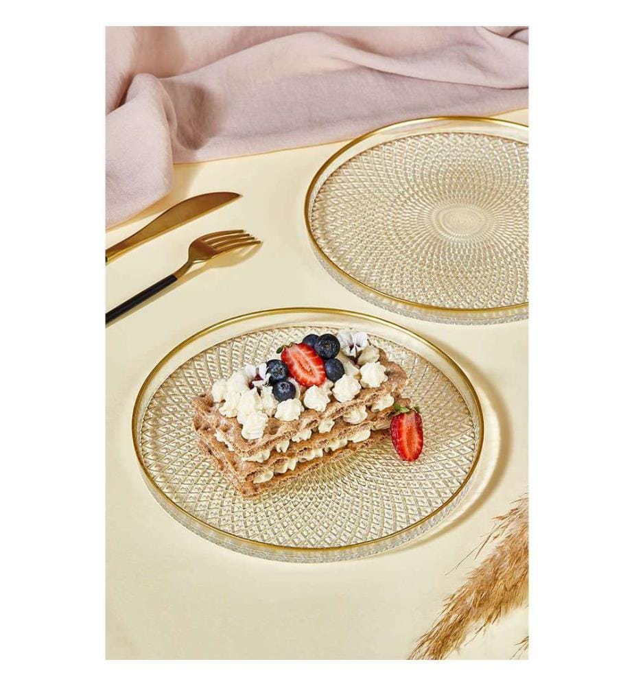 Lot de 6 assiettes à dessert - Transparent