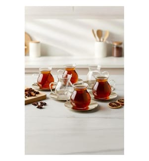 18-teiliges Teeservice-Set – Weiss