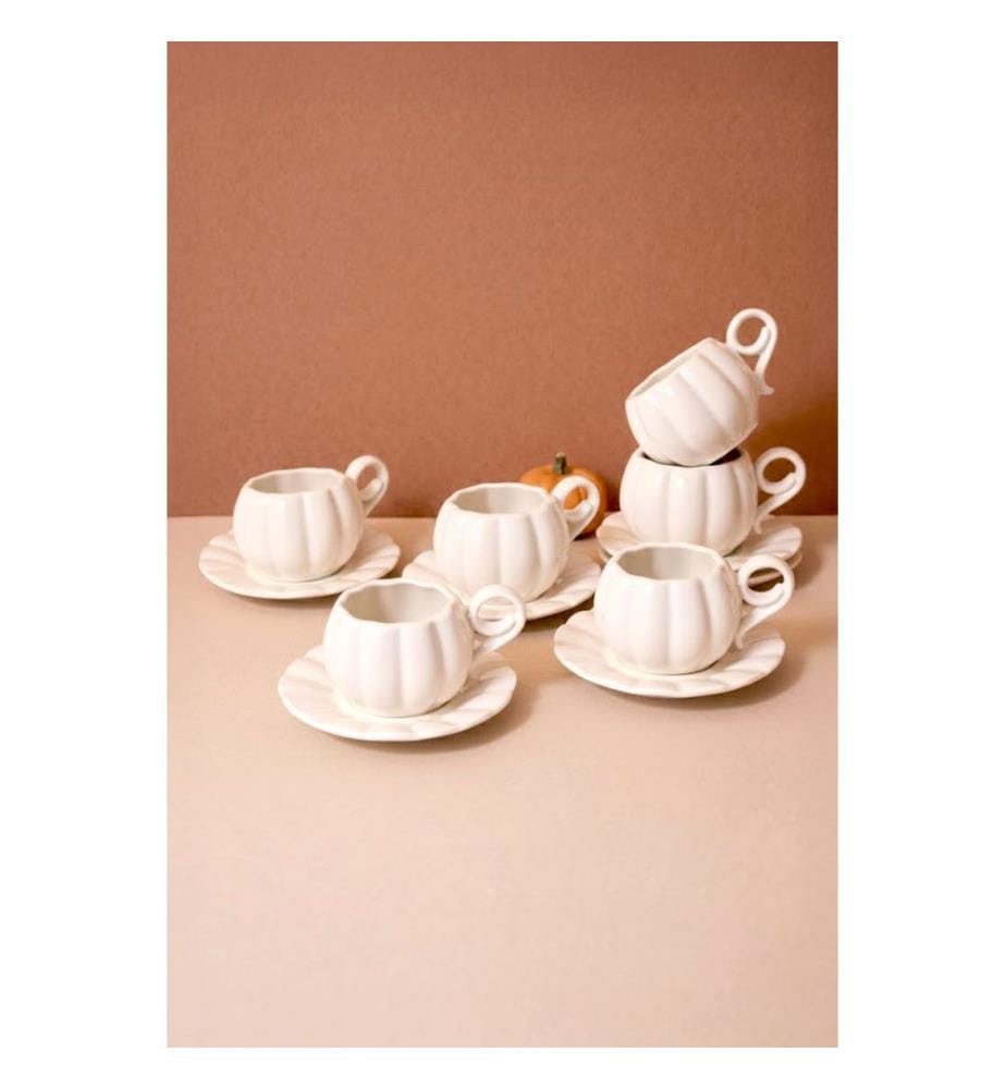 Set of 12 coffee cups - White